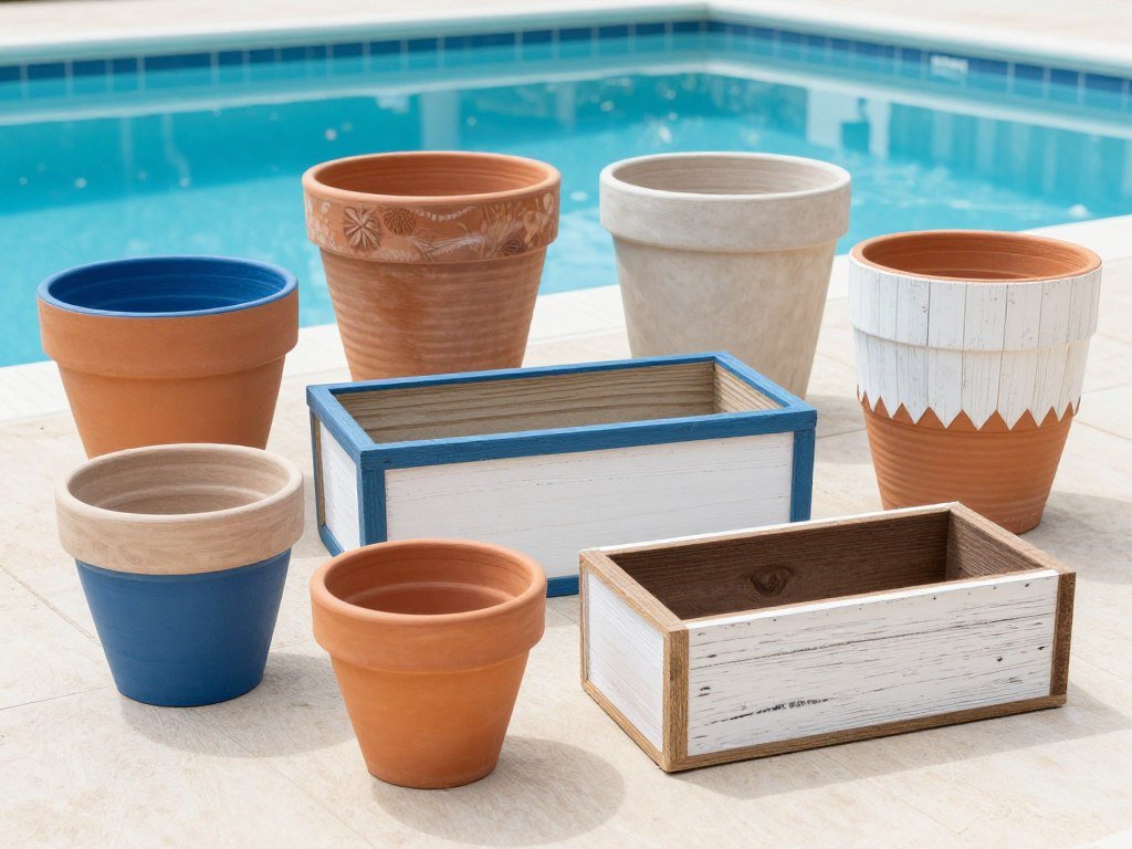 Collection of DIY planter projects including painted pots, upcycled containers, and custom built planters Collection of DIY planter projects including painted pots, upcycled containers, and custom built planters