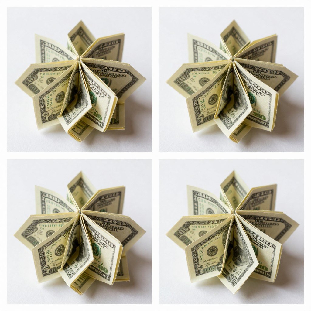 Comparison of correct and incorrect money folding techniques