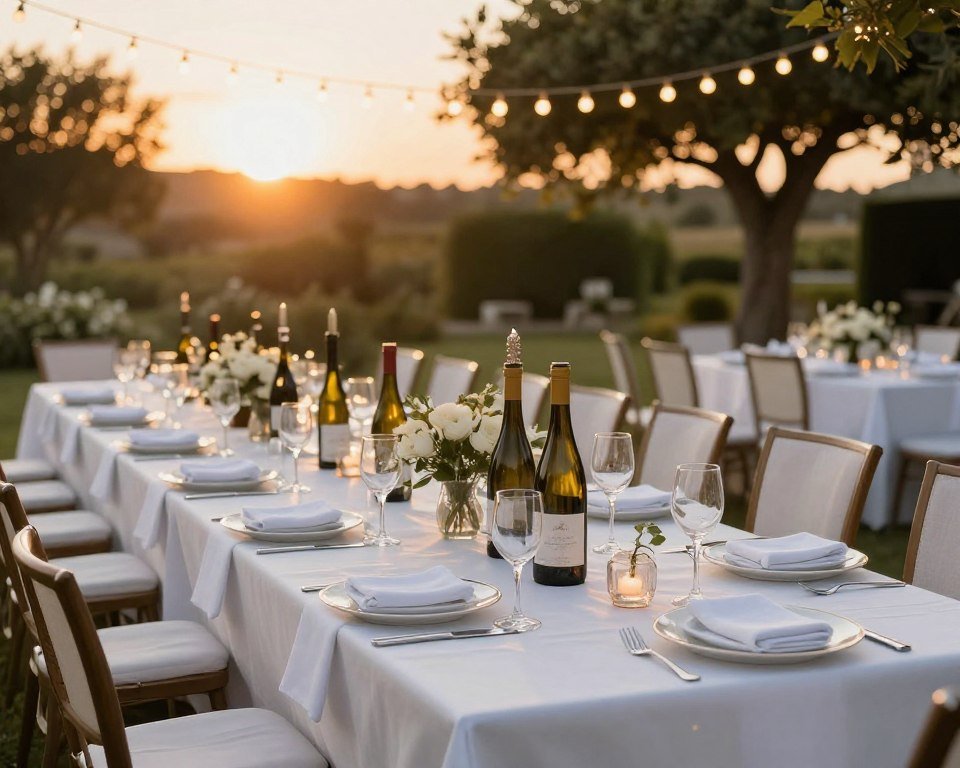 Complete Italian themed bridal shower tablescape with all elements