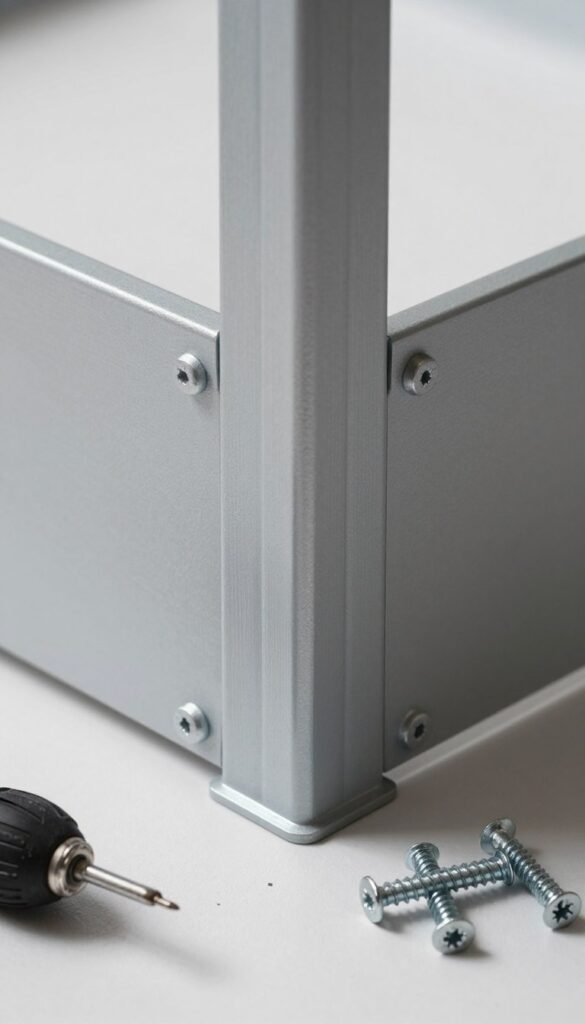 Corner support assembly with 2x2 posts and side panels