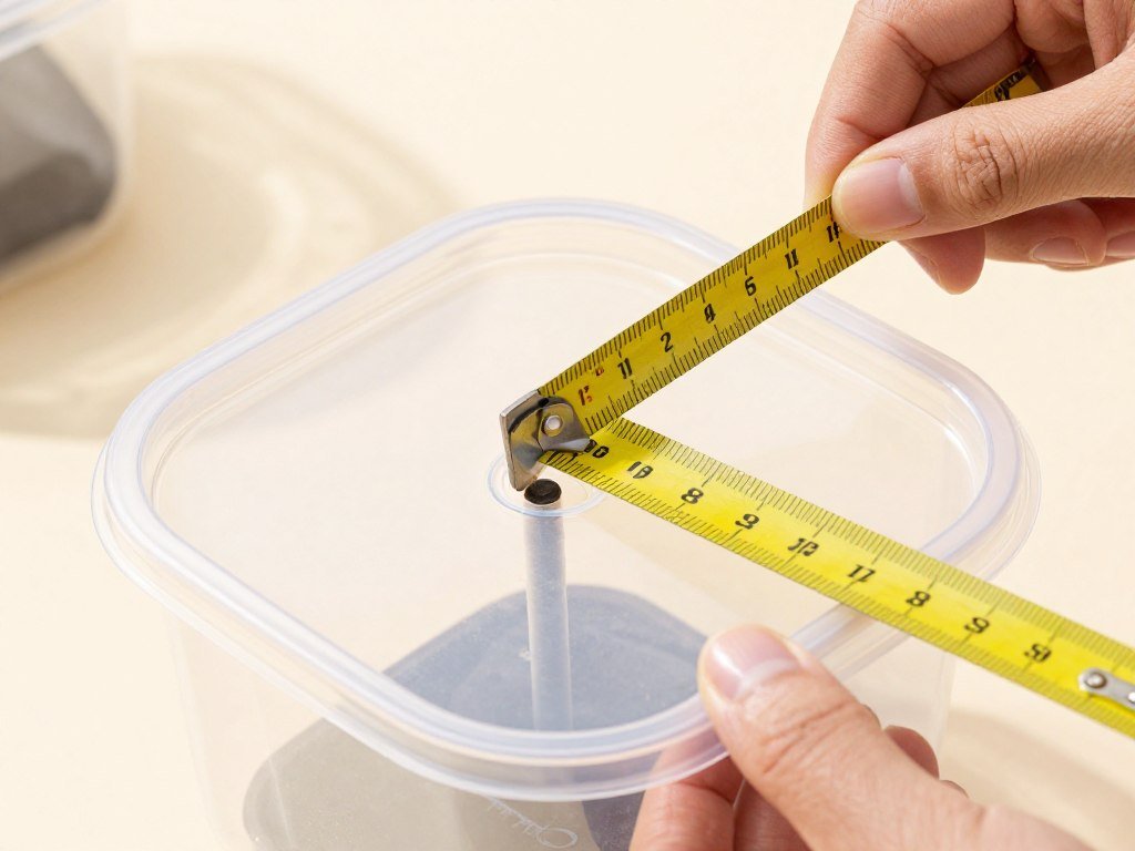 Creating the separation layer for a DIY self watering planter using the container lid