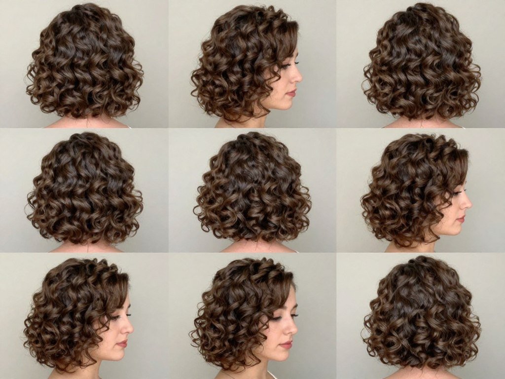 Curled bob bridesmaid hairstyle with soft waves Curled bob bridesmaid hairstyle with soft waves