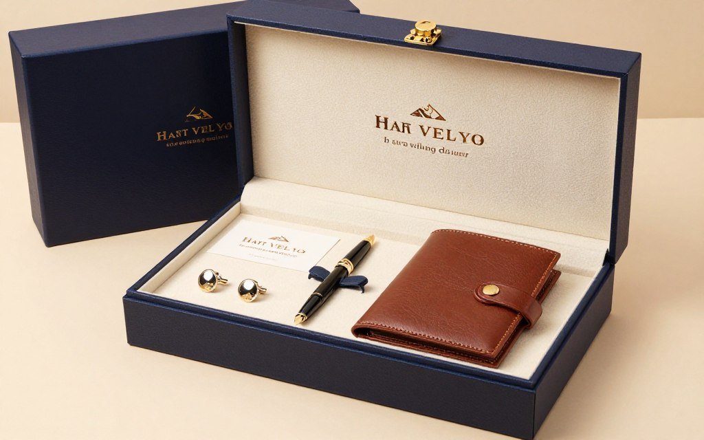 Custom curated luxury groomsmen gift box