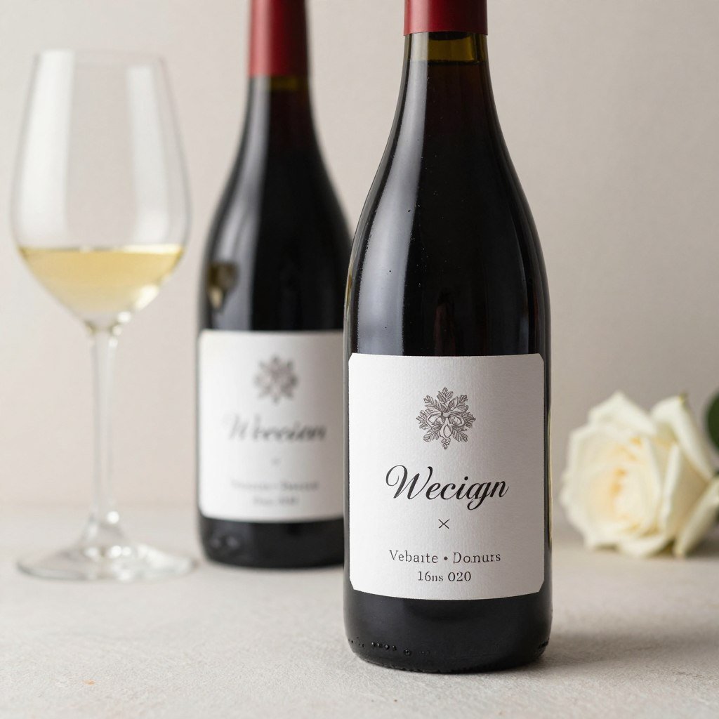 Custom labeled wine and beverage bottles Custom labeled wine and beverage bottles