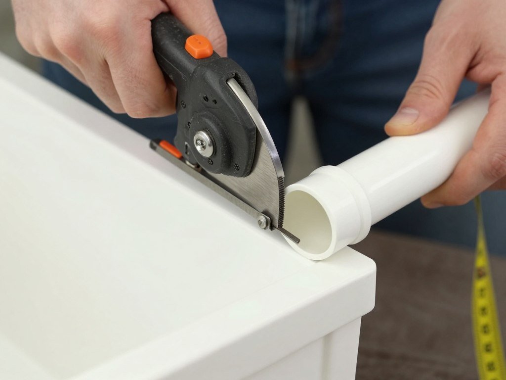 Cutting and preparing PVC pipe for the watering system of a DIY self watering planter