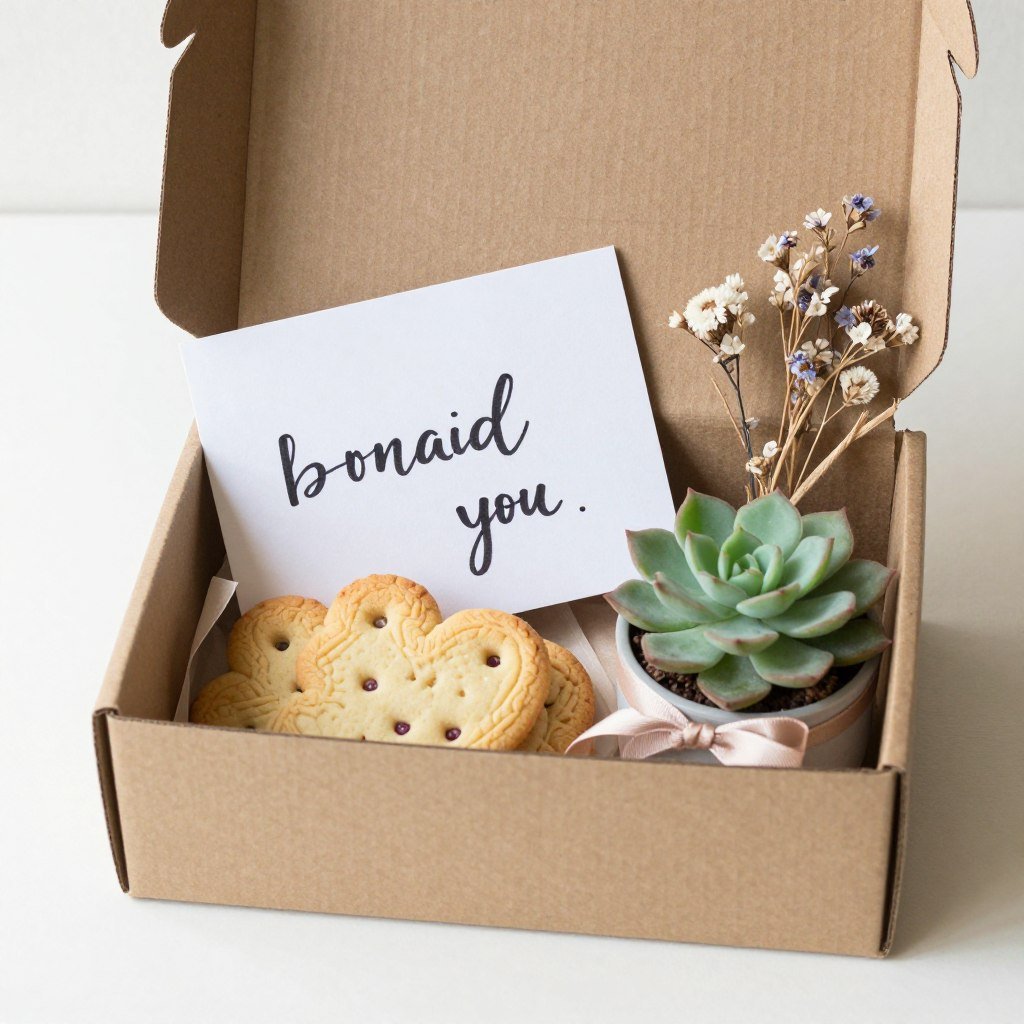 DIY bridesmaid proposal box with handmade card and budget-friendly treats