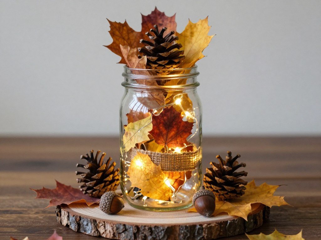 DIY fall wedding centerpiece with natural elements DIY fall wedding centerpiece with natural elements
