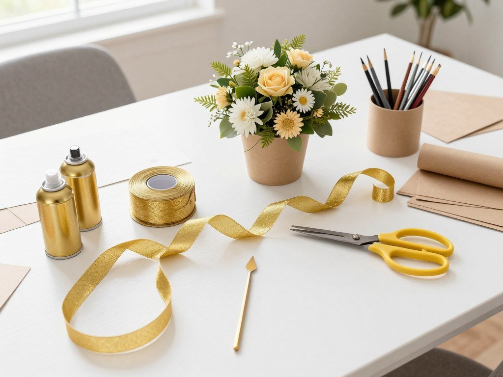 DIY gold party decorations and supplies