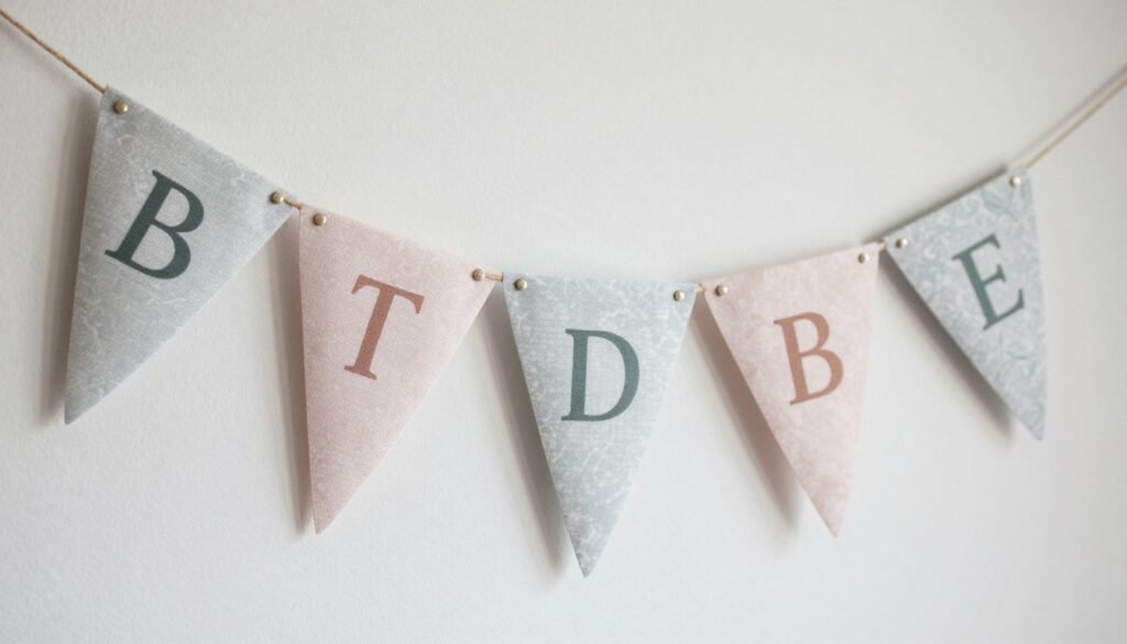 DIY pennant banner with bride to be message DIY pennant banner with bride to be message