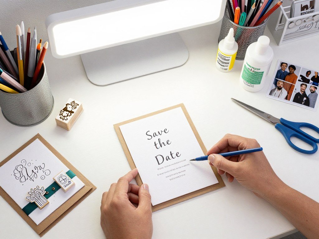 DIY save the date crafting materials and supplies