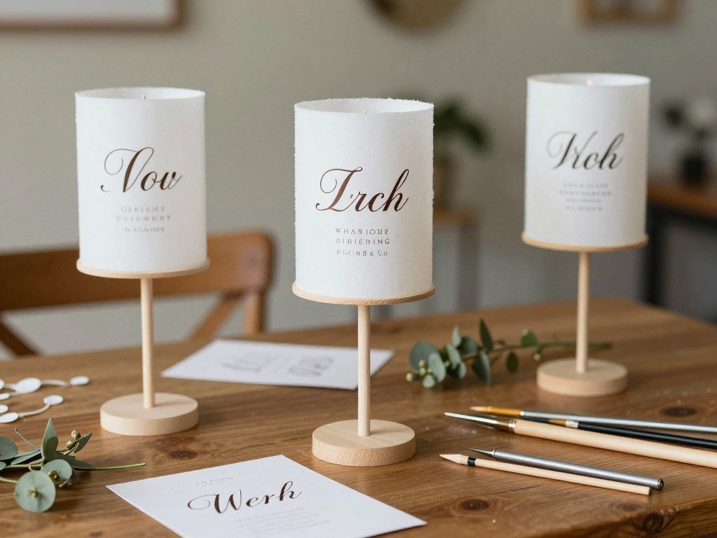 DIY wedding decorations and handmade elements