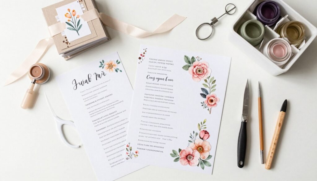 DIY wedding program materials and crafting supplies DIY wedding program materials and crafting supplies