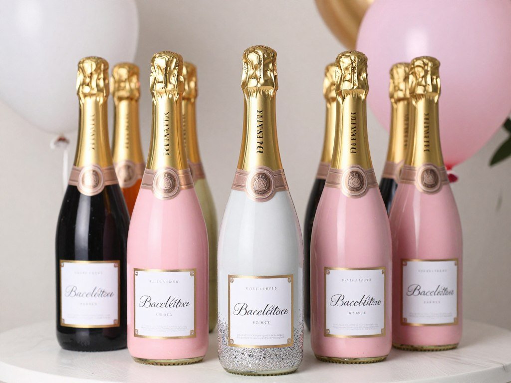 Decorated champagne bottles for bachelorette party Decorated champagne bottles for bachelorette party