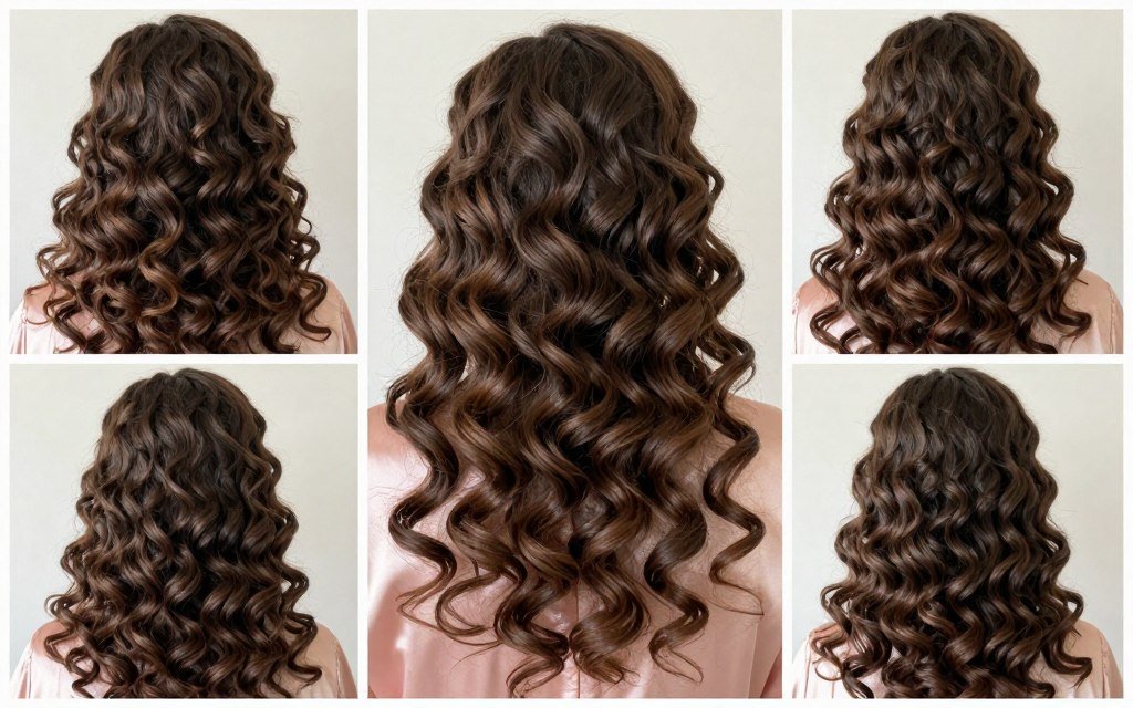 Defined curl pattern bridesmaid hairstyle showing natural texture Defined curl pattern bridesmaid hairstyle showing natural texture