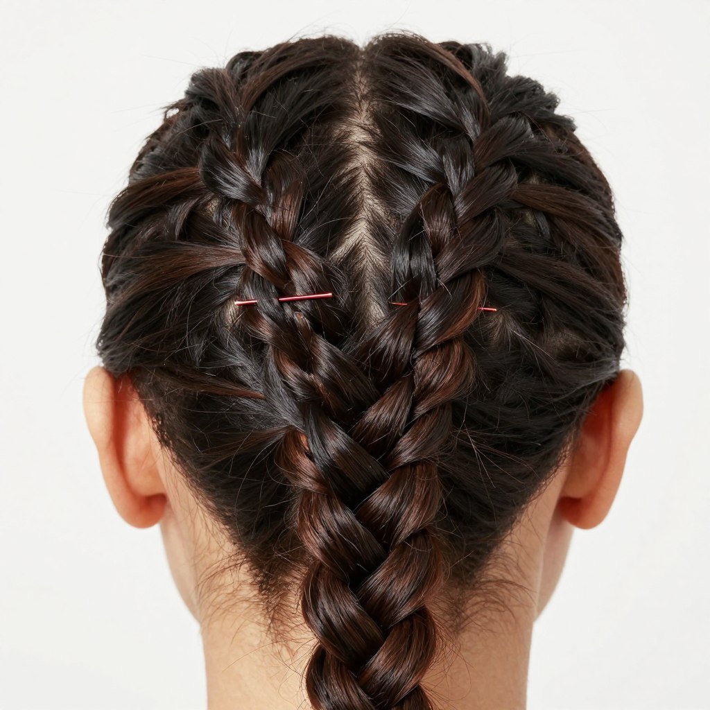 Detail of braided crown connection