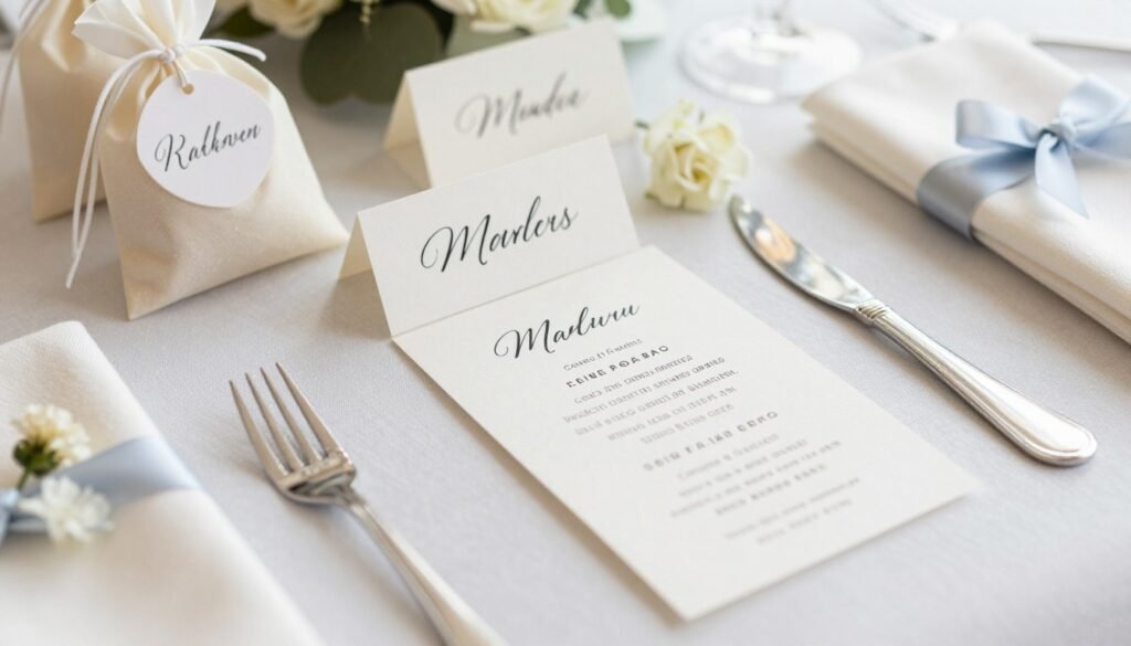 Detail shots of finishing touches that elevate bridal shower decorations