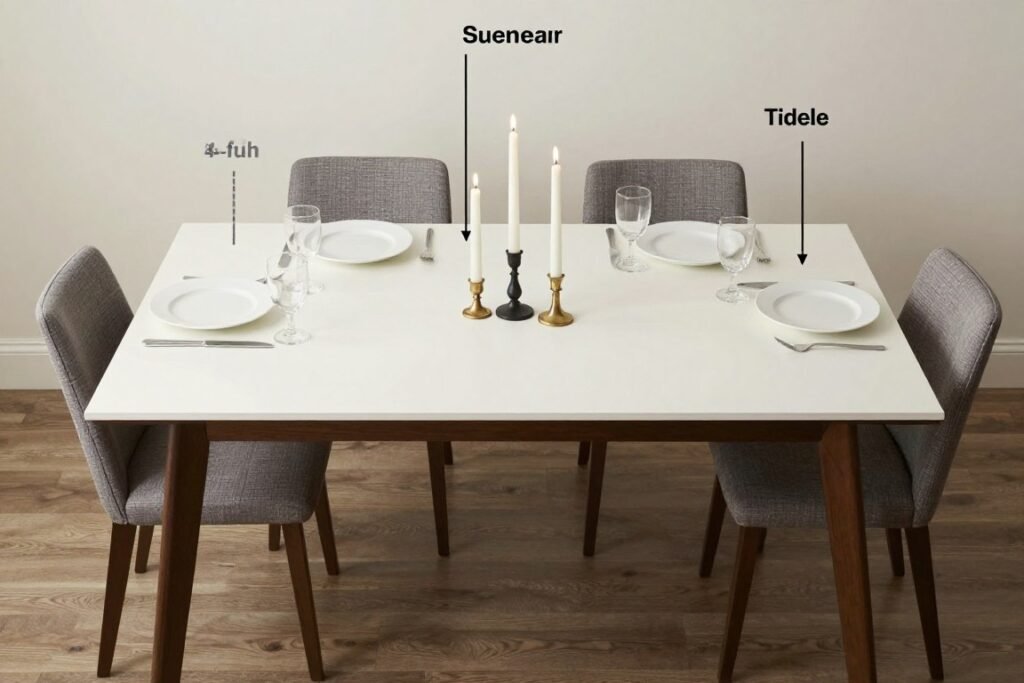 Diagram showing practical sweetheart table setup with place settings, centerpiece, and proper spacing Diagram showing practical sweetheart table setup with place settings, centerpiece, and proper spacing