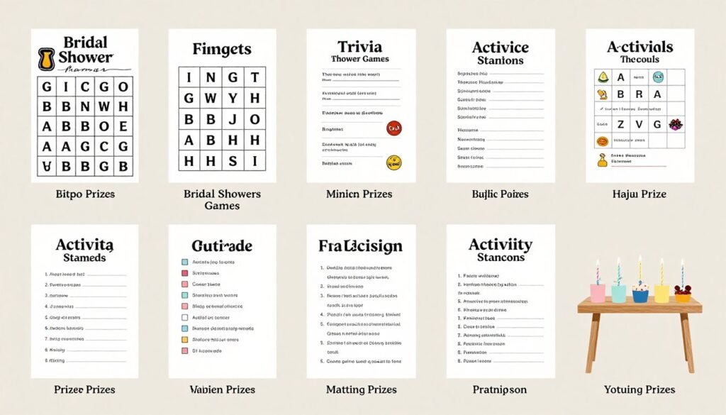 Different bridal shower games with matching prizes Different bridal shower games with matching prizes