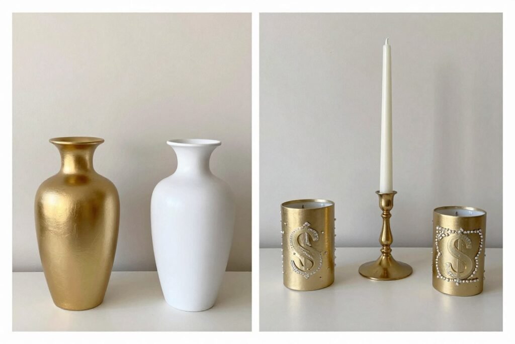 Dollar store items transformed into elegant bachelorette decor Dollar store items transformed into elegant bachelorette decor