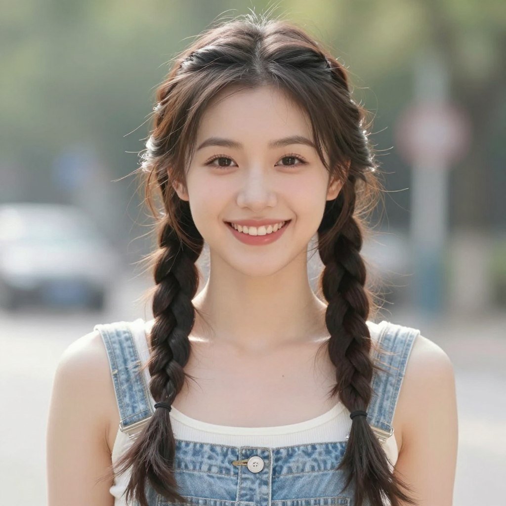 Double Dutch braids hairstyle