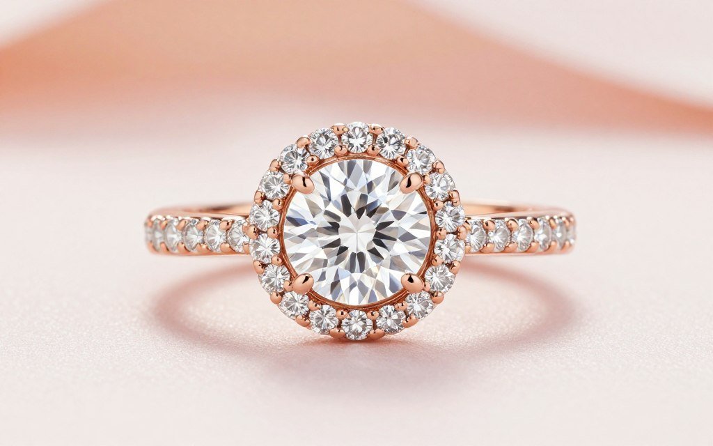Double halo engagement ring showing multiple rows of diamonds Double halo engagement ring showing multiple rows of diamonds