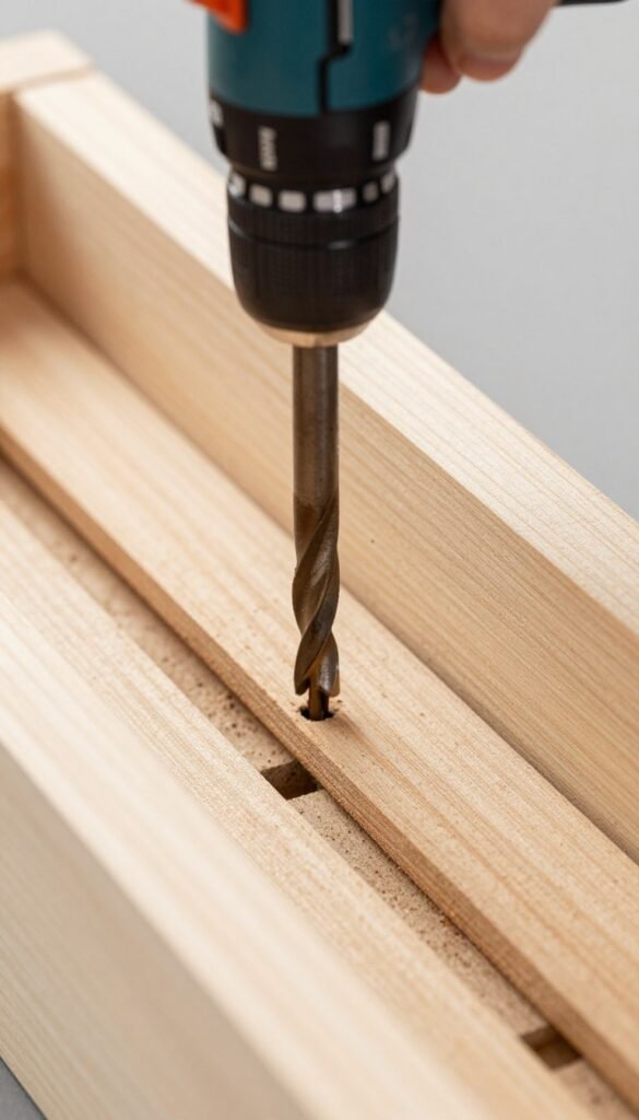 Drilling additional drainage holes in the bottom slats