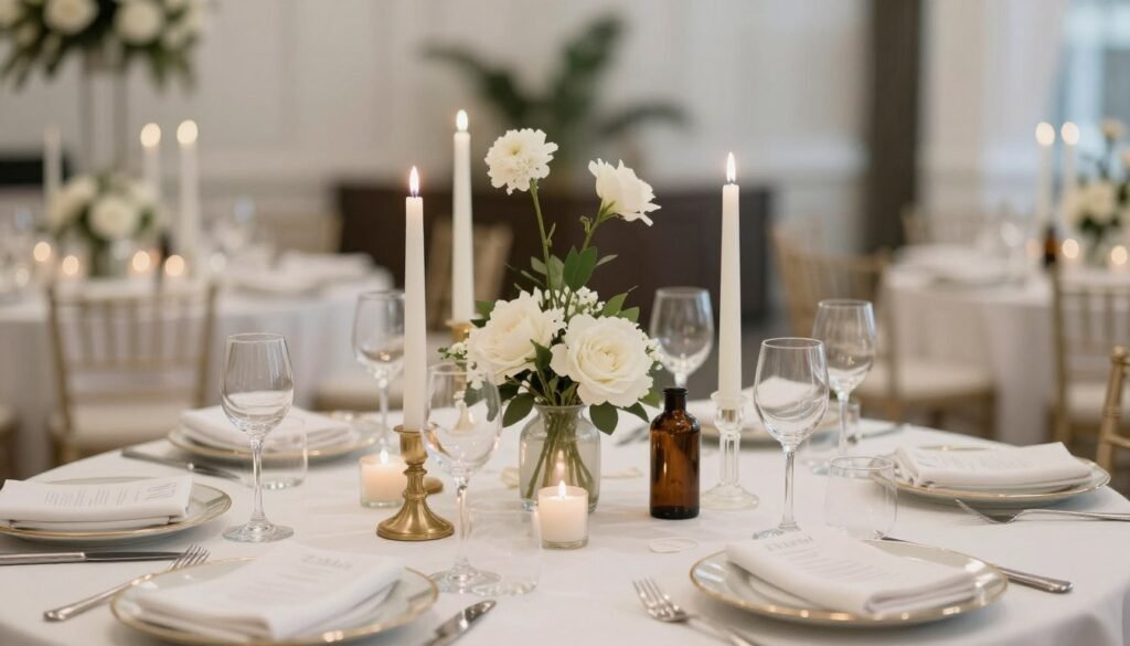 Elegant wedding decoration achieved on a budget