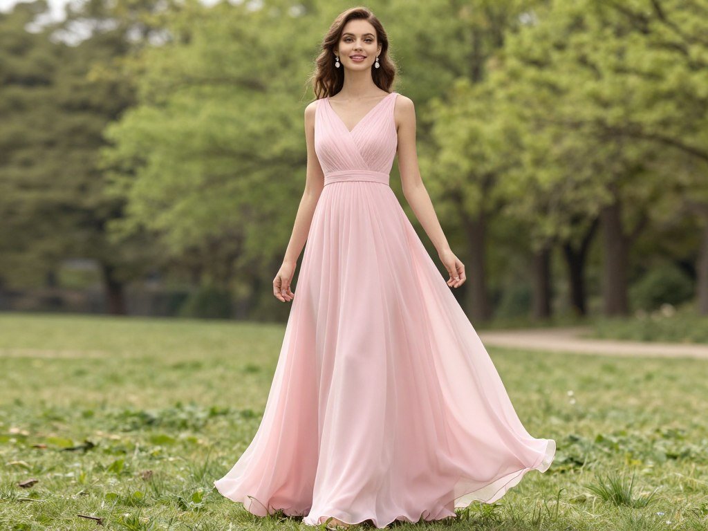 Empire waist maxi bridesmaid dress spring