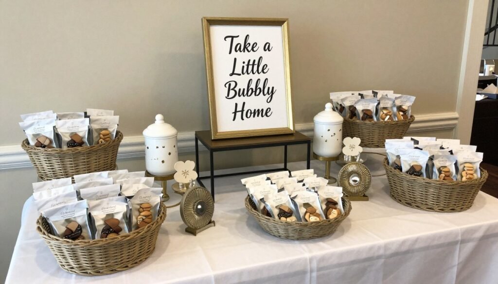 Favor table with take-home display