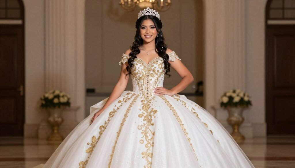 Final quinceañera portrait capturing beauty and celebration