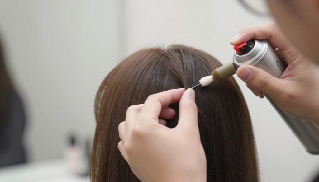 Final touches being added to birthday hairstyle