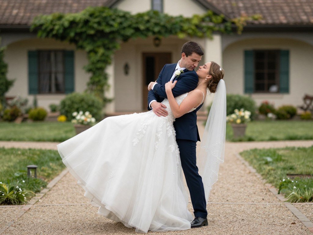 First anniversary photo shoot at wedding venue recreating special moments First anniversary photo shoot at wedding venue recreating special moments