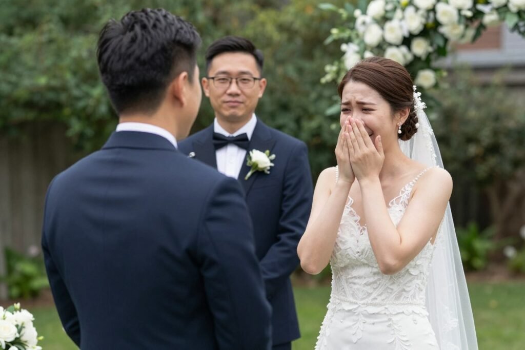 First look moment between couple