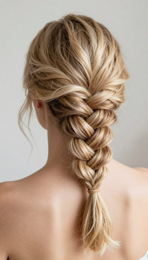 Fishtail braid birthday hairstyle