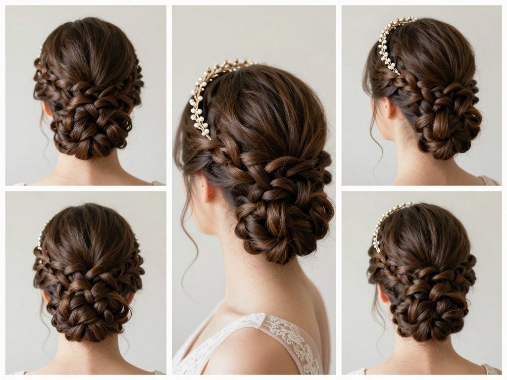 French braid crown bridesmaid hairstyle wrapping around the head French braid crown bridesmaid hairstyle wrapping around the head