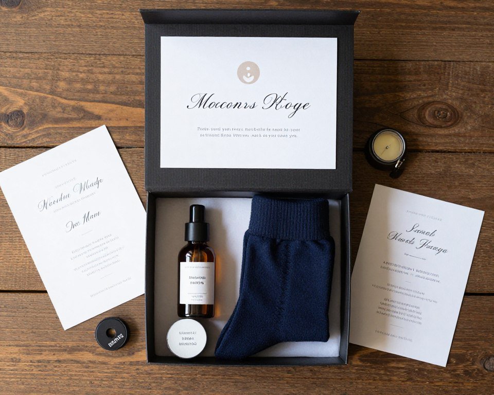 Groomsman proposal box contents laid out