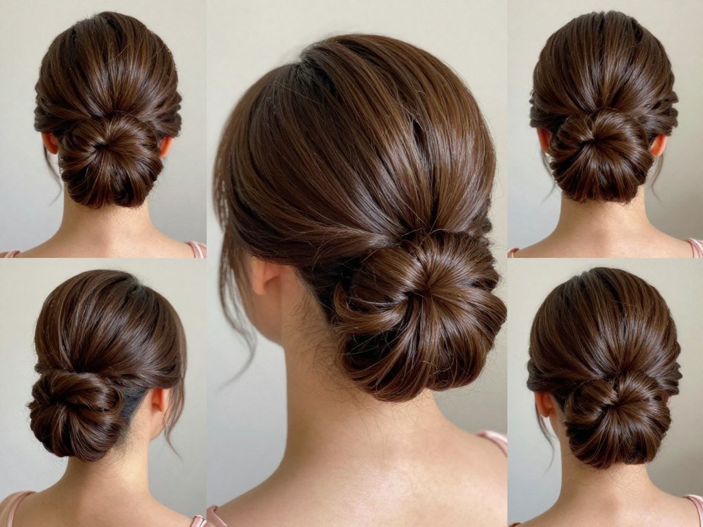 High ballerina bun bridesmaid hairstyle showing elegant crown placement High ballerina bun bridesmaid hairstyle showing elegant crown placement