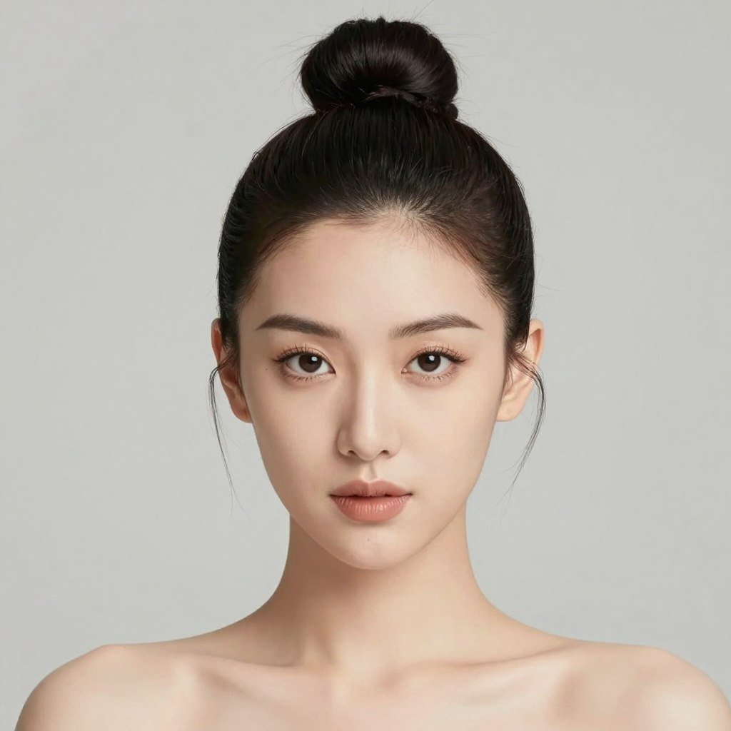 High bun updo hairstyle for birthday party