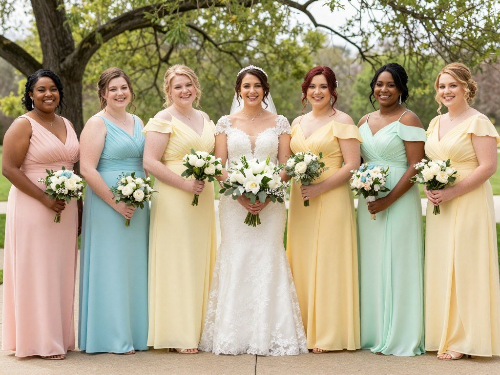 Inclusive size range bridesmaid dresses spring