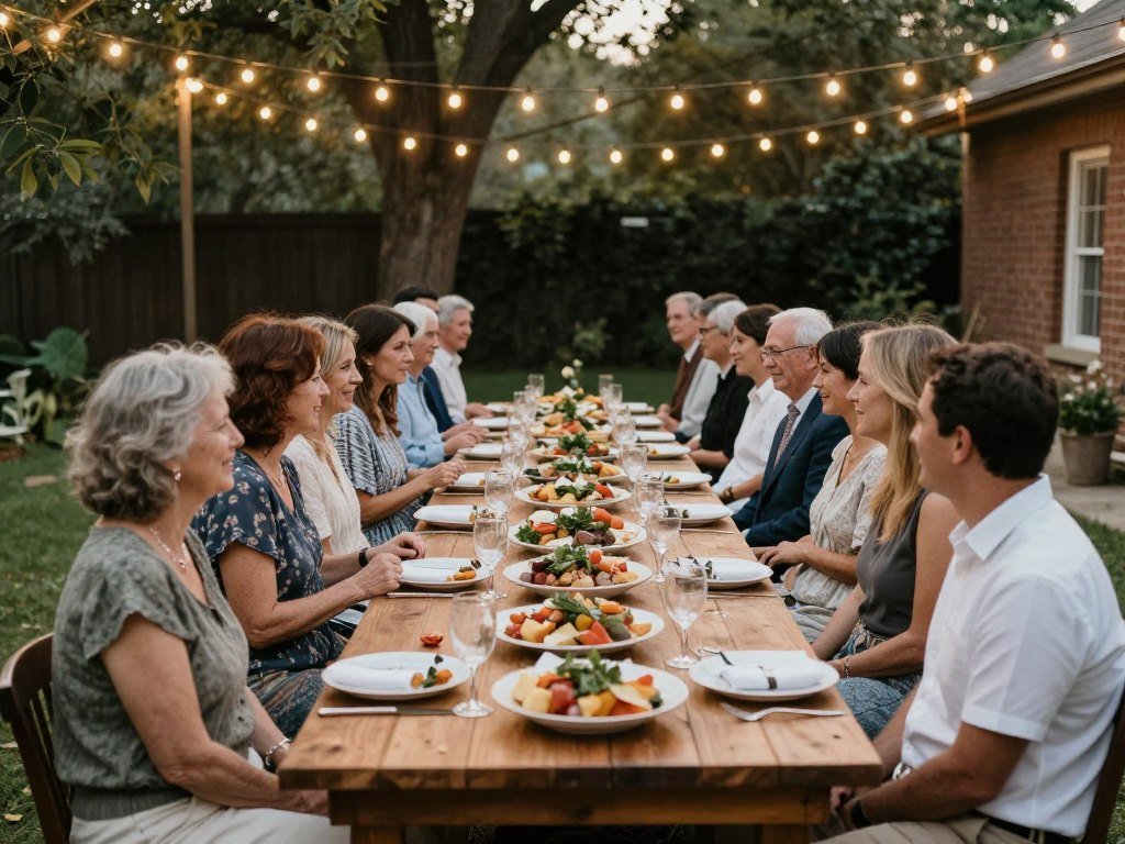 Intimate backyard wedding with close family