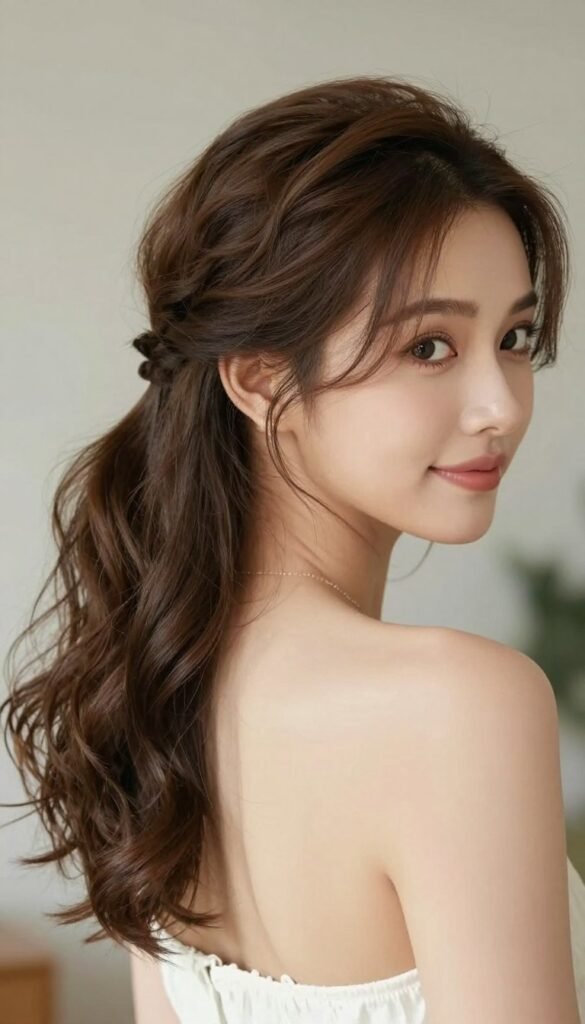 Low side ponytail birthday hairstyle