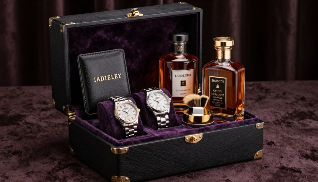 Luxury premium groomsmen gift box with high-end items