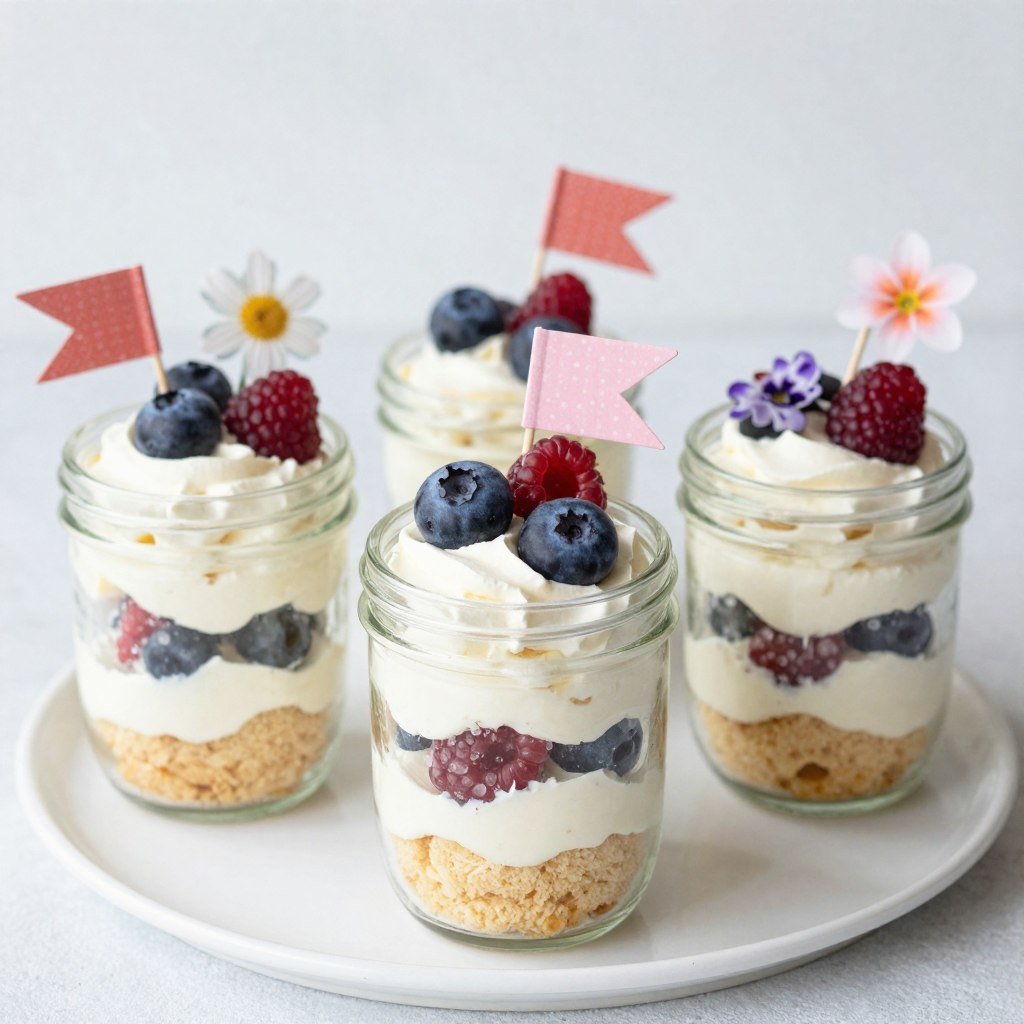 Mason jar desserts for bridal shower