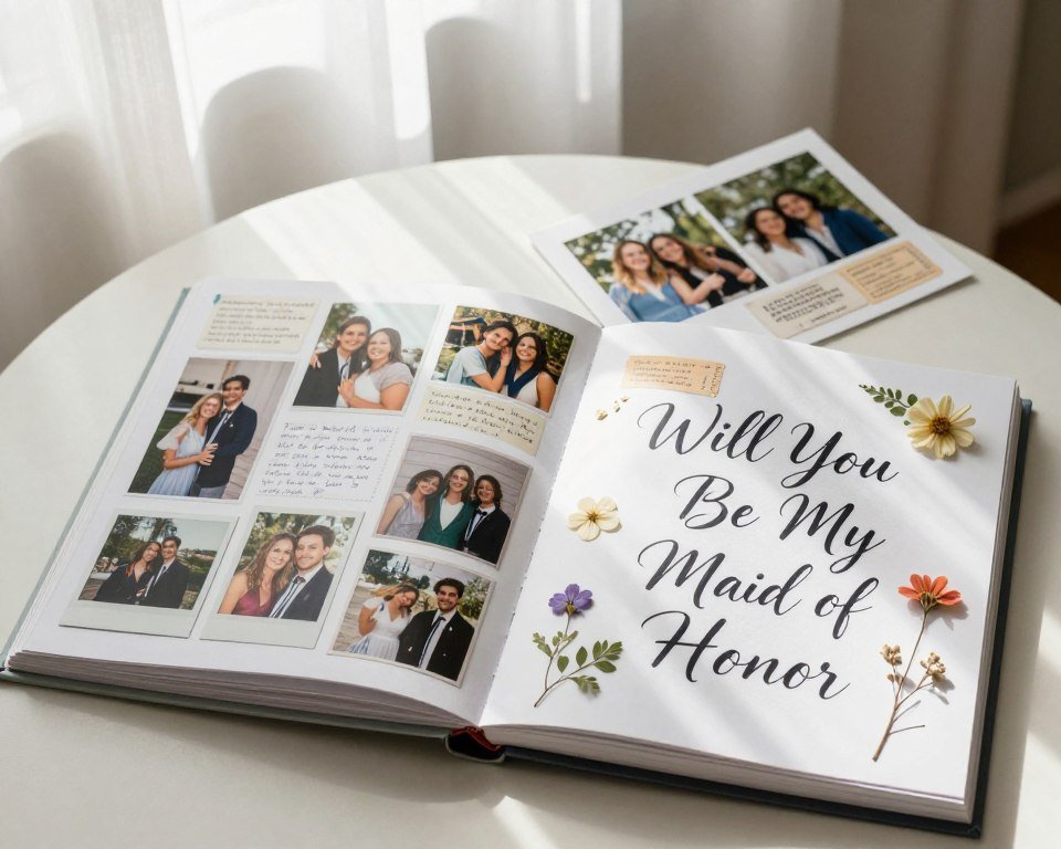 Memory book or photo album showing friendship journey Memory book or photo album showing friendship journey