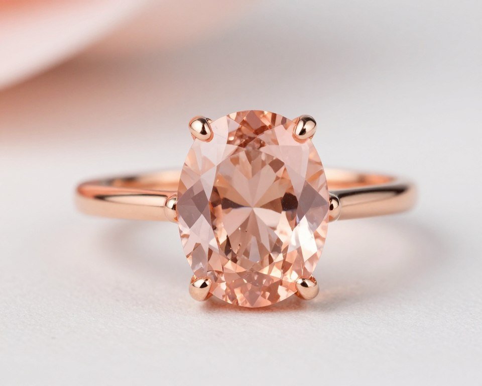 Morganite engagement ring in rose gold Morganite engagement ring in rose gold