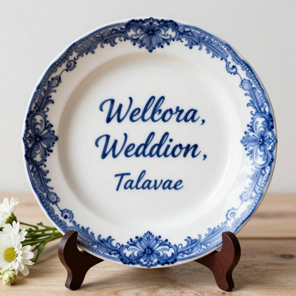 Personalized Talavera wedding plate with couple's names and wedding date Personalized Talavera wedding plate with couple's names and wedding date