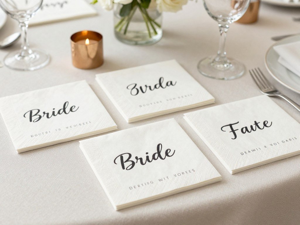 Personalized napkins and table linens for bachelorette party Personalized napkins and table linens for bachelorette party