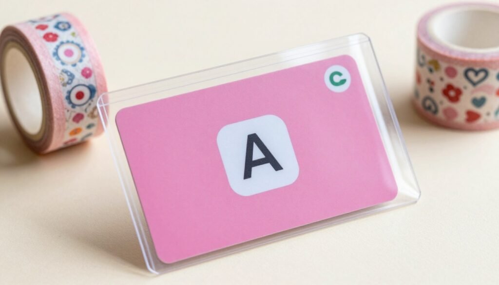 Pink cash app card in decorative card sleeve with customization