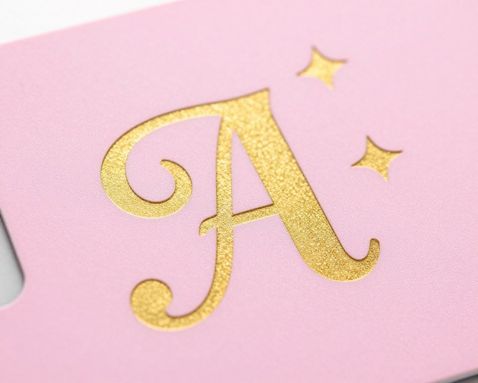 Pink cash app card with decorative initial letter