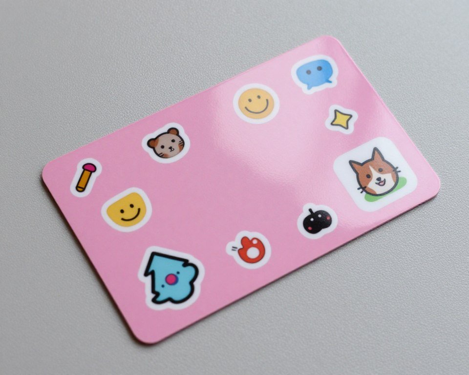 Pink cashapp card with custom design under protective lamination